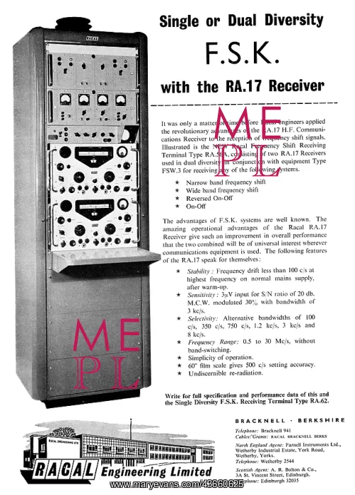  : Racal R.A.17 H.F.Comms Receiver