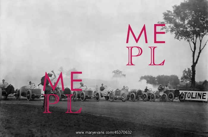 : Race cars lined up at the start of an auto : Race cars lined up at the start of an auto