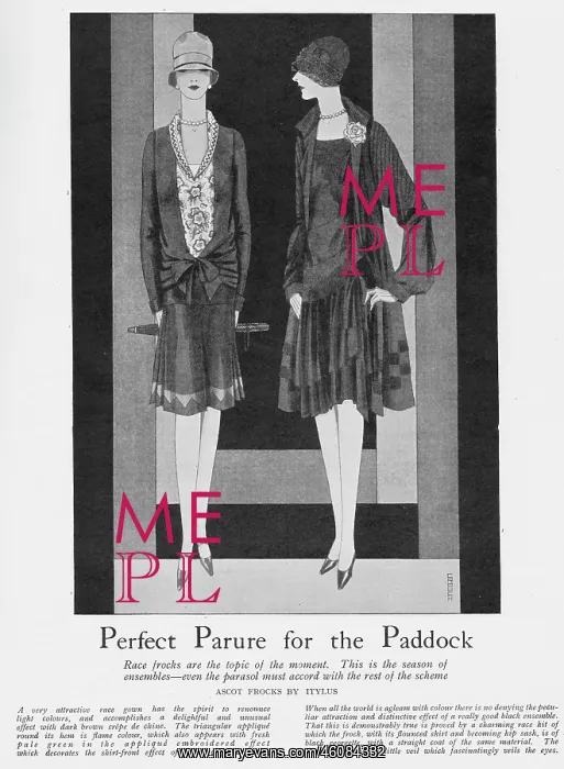 : Race Frocks by Itylus, 1927 : Race Frocks by Itylus, 1927