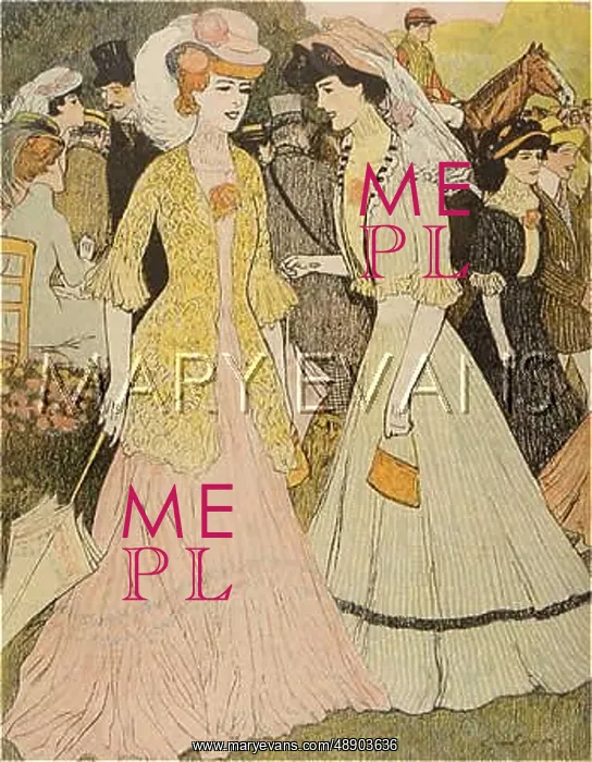 : Race goers in gowns 1907 : Race goers in gowns 1907