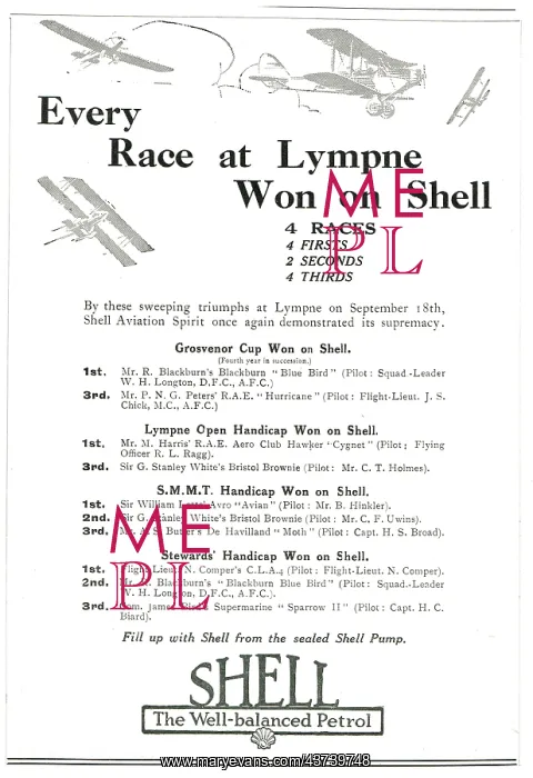 : Every Race Won At Lympne On Shell Aviation Spirit : Every Race Won At Lympne On Shell Aviation Spirit