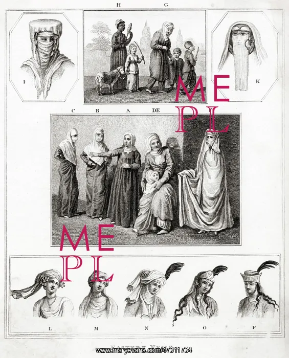 : RACIAL / ARABS / VEILS 19C
