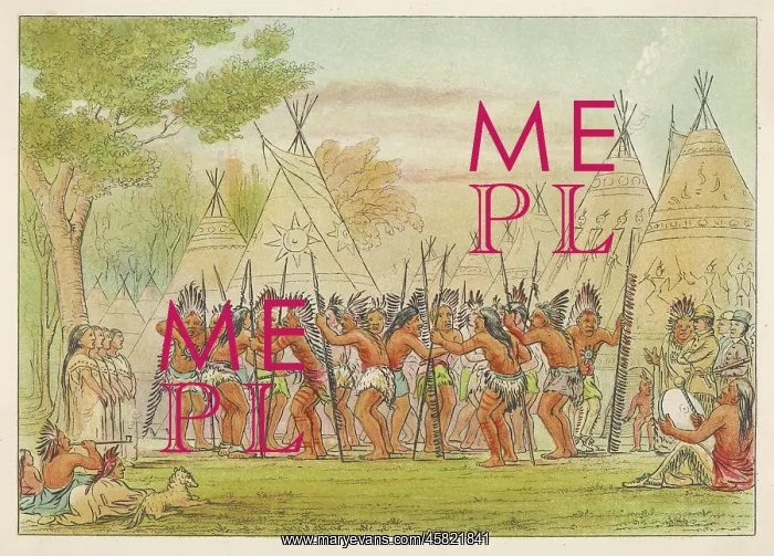 : Racial - Sioux Dance circa 1830 : Racial - Sioux Dance circa 1830