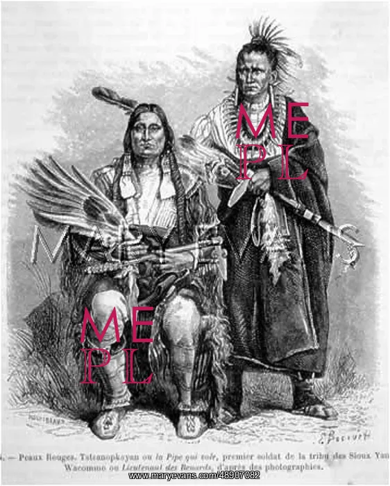 : RACIAL / SIOUX MEN C1870 : RACIAL / SIOUX MEN C1870