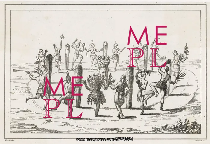 : Racial Types - Corn Dance - circa 1835 : Racial Types - Corn Dance - circa 1835
