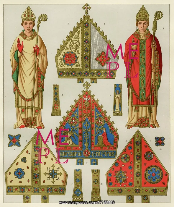  : Racinet - Bishop's Mitres