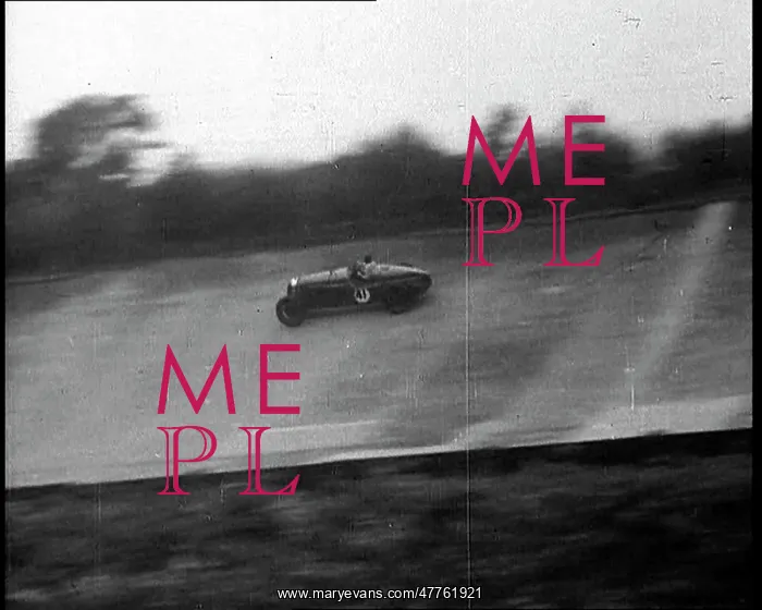: Racing Car Driving Down a Track at Brooklands : Racing Car Driving Down a Track at Brooklands