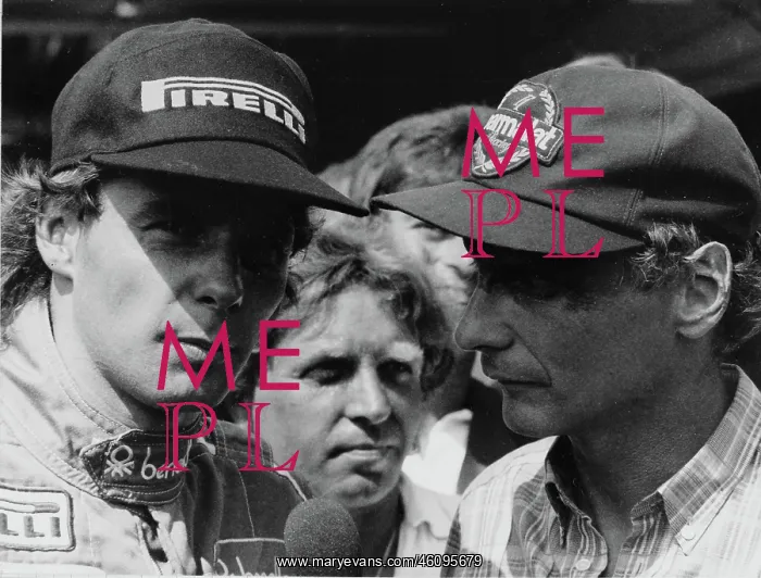 : Racing Driver Gerhard Berger and Niki Lauda : Racing Driver Gerhard Berger and Niki Lauda