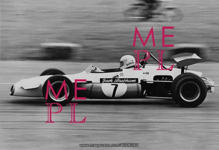 : The racing driver Jack Brabham in his race car : The racing driver Jack Brabham in his race car