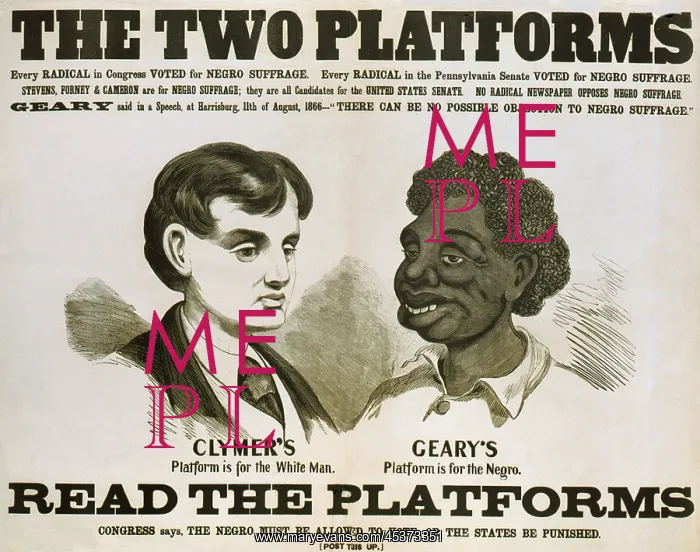 : Racist campaign poster of Democratic Party : Racist campaign poster of Democratic Party