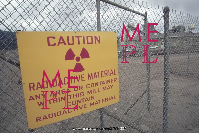 : Radiation warning sign at a Union Carbide ? : Radiation warning sign at a Union Carbide ?