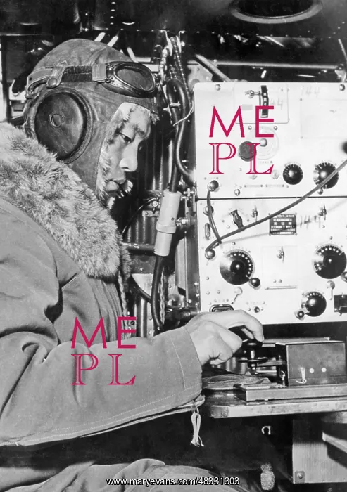 : Radio operator in a Japanese bomber, 1942 : Radio operator in a Japanese bomber, 1942