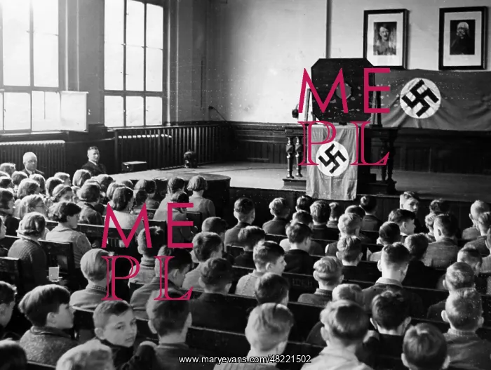 : A radio speech is transmitted in a school, 1939 : A radio speech is transmitted in a school, 1939
