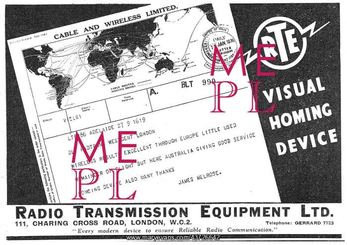 : Radio Transmission Equipment - RTE Visual Homing Device : Radio Transmission Equipment - RTE Visual Homing Device