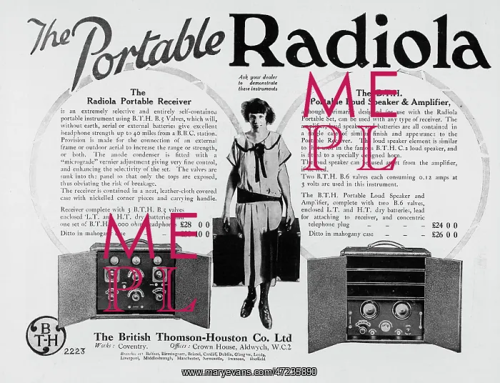 : RADIOLA PORTABLE, 1924 : RADIOLA PORTABLE, 1924