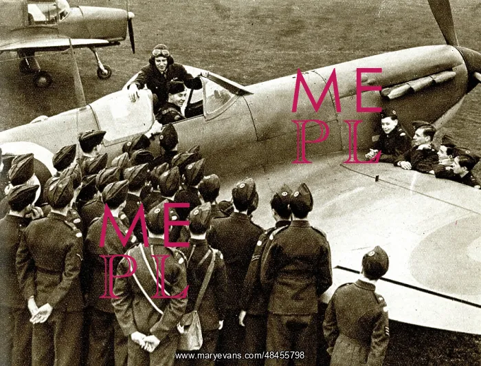 : RAF cadet sitting in a real plane, WW2 : RAF cadet sitting in a real plane, WW2