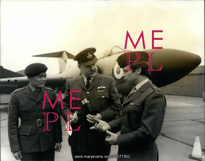 : RAF pilot Bob Lockhart receiving memento, Stanmore : RAF pilot Bob Lockhart receiving memento, Stanmore