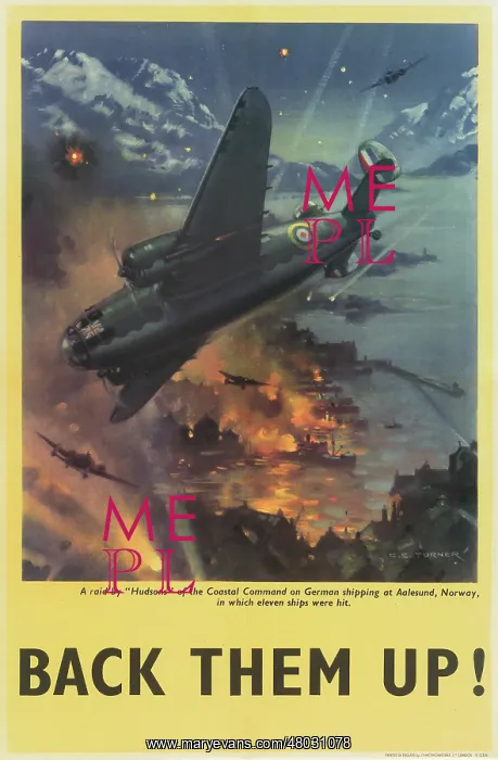 : RAF Poster, Back Them Up! WW2 : RAF Poster, Back Them Up! WW2
