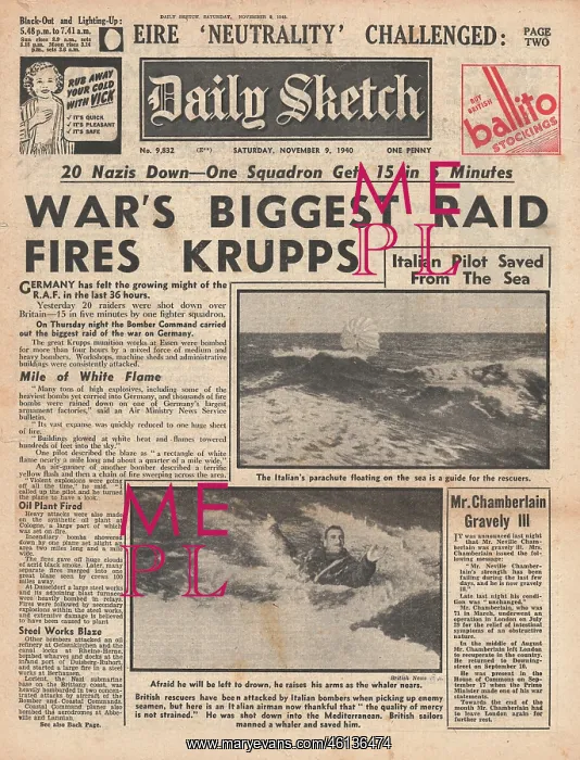  : RAF raid Krupps factory in Essen