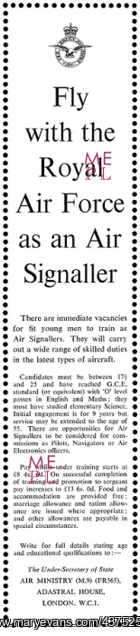 : RAF Recruitment Air Signaller : RAF Recruitment Air Signaller