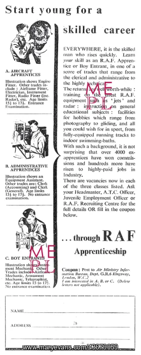 : RAF Recruitment. Apprentices & Boy Entrants : RAF Recruitment. Apprentices & Boy Entrants