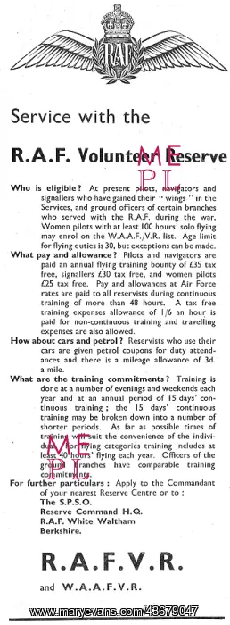  : RAF Recruitment - RAFVR