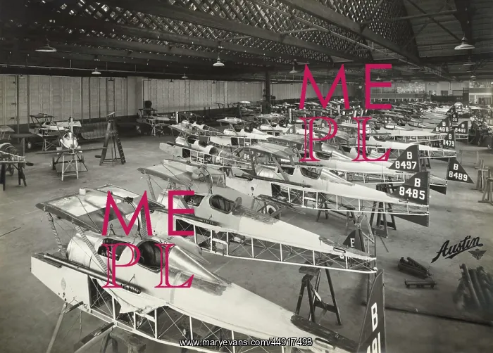 : RAF SE-5a. Royal Airforce Se-5A Aircraft under Construction by Austin During World War One : RAF SE-5a. Royal Airforce Se-5A Aircraft under Construction by Austin During World War One