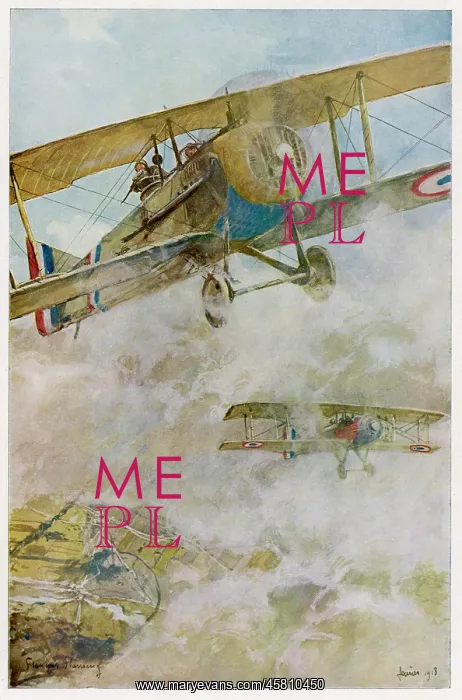  : RAF Spad biplanes on patrol, WW1