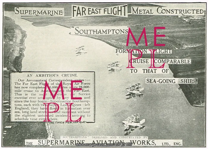 : RAF Supermarine Southamptons Formation : RAF Supermarine Southamptons Formation