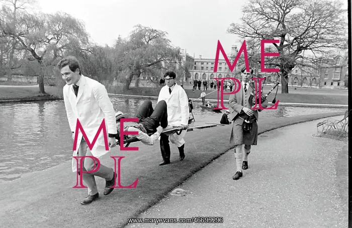: Rag week stunt by the river, Cambridge University : Rag week stunt by the river, Cambridge University