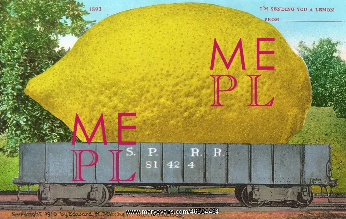  : Rail car transporting a giant lemon