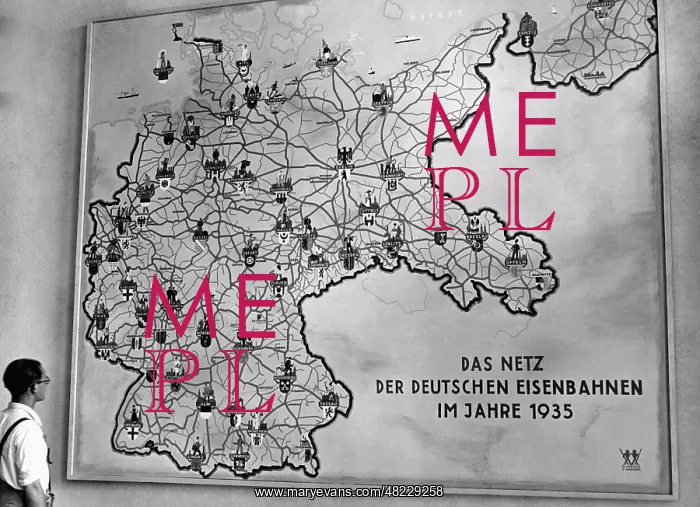 : Rail network of the Reichsbahn (Reich Railway), 1935 : Rail network of the Reichsbahn (Reich Railway), 1935
