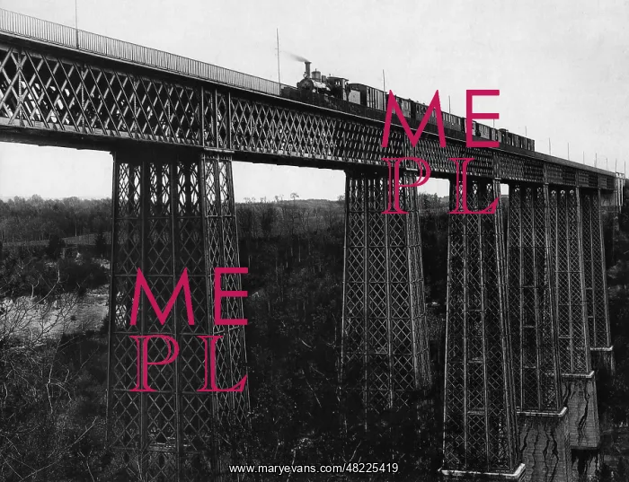 : Railroad bridge, around 1910 : Railroad bridge, around 1910