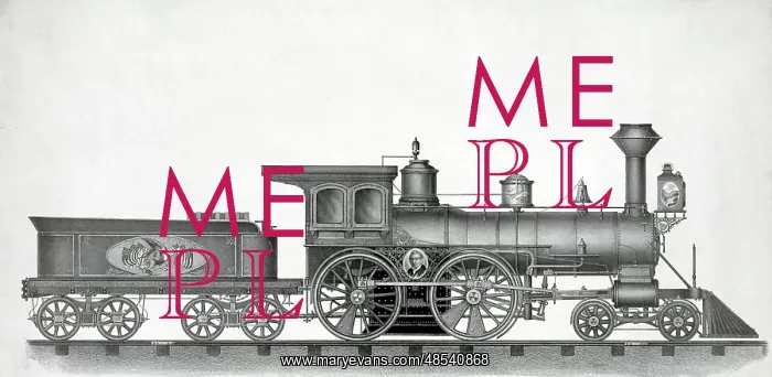  : Railroad engine, lithograph, circa 1874
