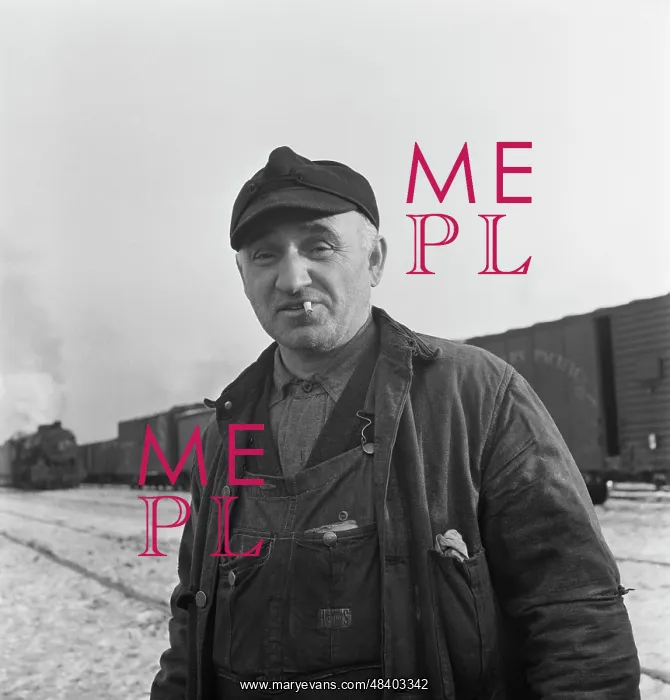 : Railroad worker at a Chicago and Northwestern : Railroad worker at a Chicago and Northwestern