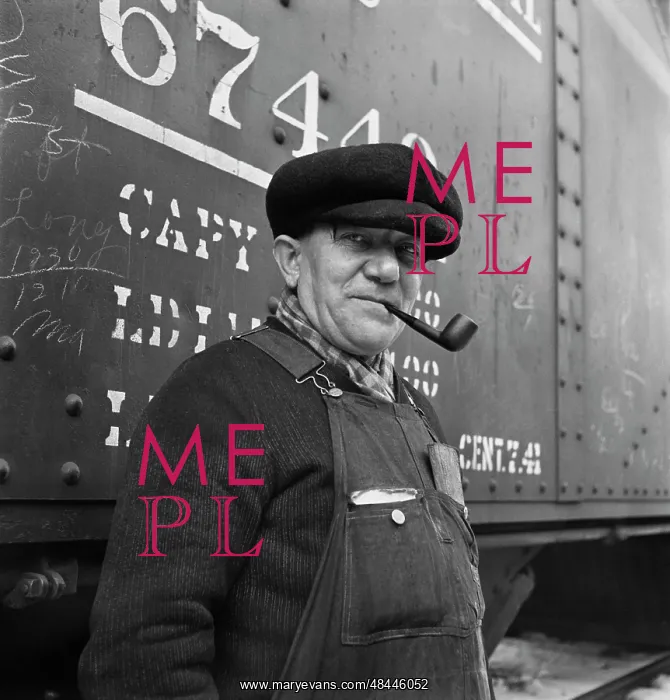 : Railroad worker at a Chicago and Northwestern : Railroad worker at a Chicago and Northwestern