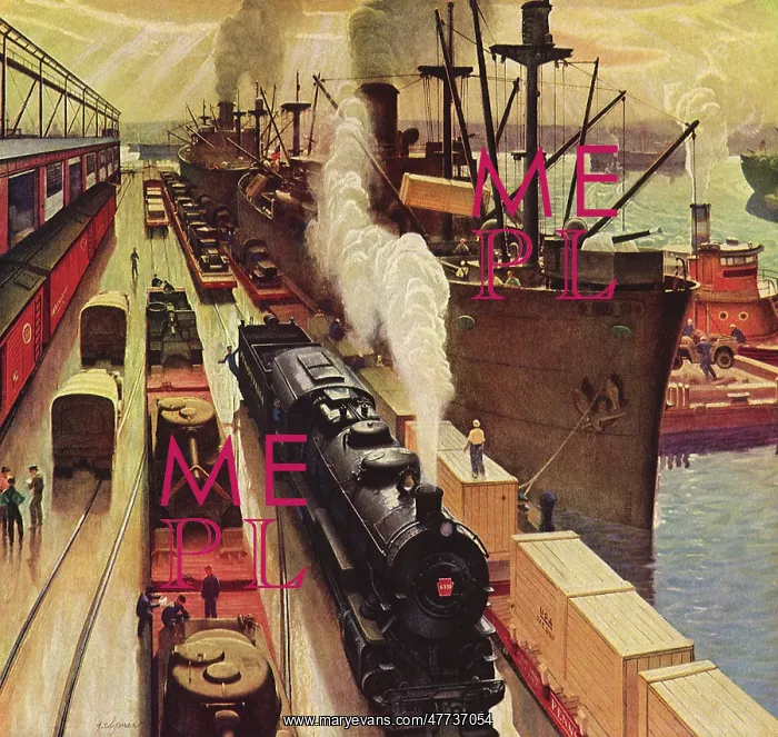 : Railroad Yard at Harbor : Railroad Yard at Harbor