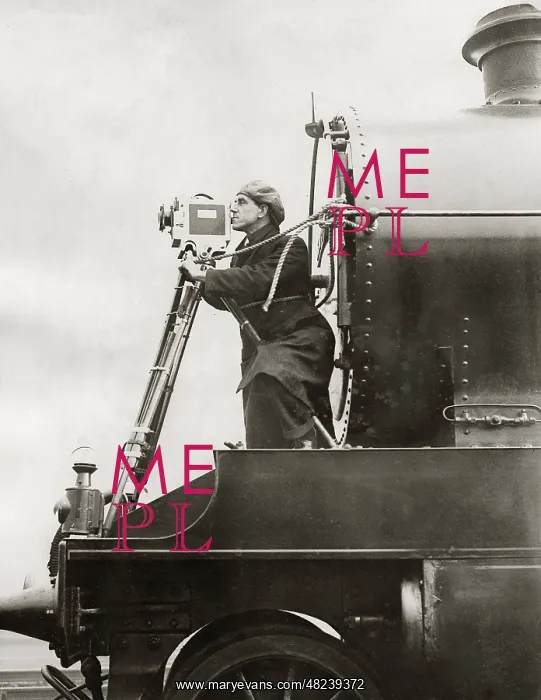 : Railway. A man films the journey of a train from Euston to Carlisle (undated picture) : Railway. A man films the journey of a train from Euston to Carlisle (undated picture)