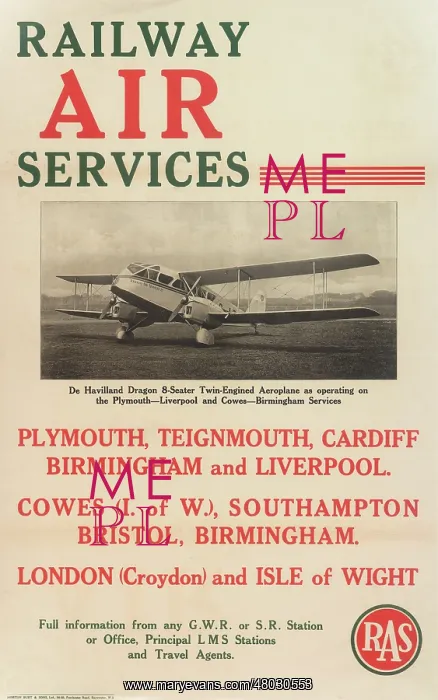 : Railway Air Services Poster : Railway Air Services Poster