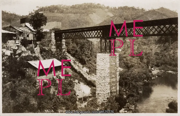 : Railway bridge over River Atoyac, Mexico : Railway bridge over River Atoyac, Mexico