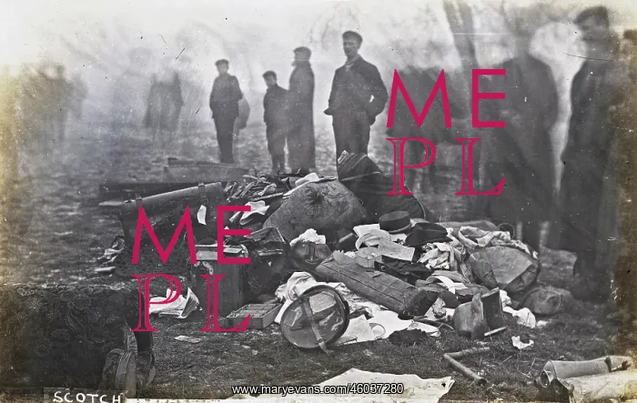 : Railway disaster, debris : Railway disaster, debris