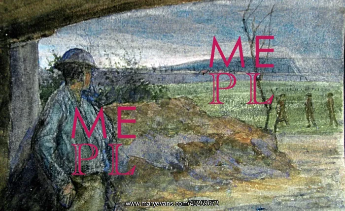 : In railway embankment, looking toward Vimy Ridge : In railway embankment, looking toward Vimy Ridge
