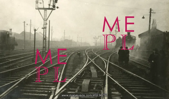 : Railway junction in the morning mist : Railway junction in the morning mist