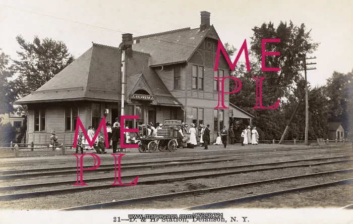 : Railway station, Delanson, Schenectady County, NY State, USA : Railway station, Delanson, Schenectady County, NY State, USA