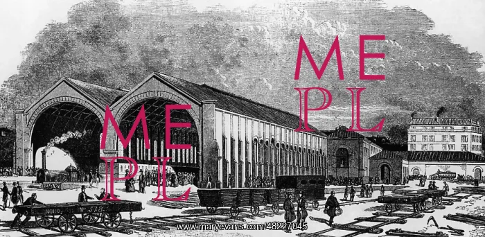 : Railway station in Paris, 1847 : Railway station in Paris, 1847