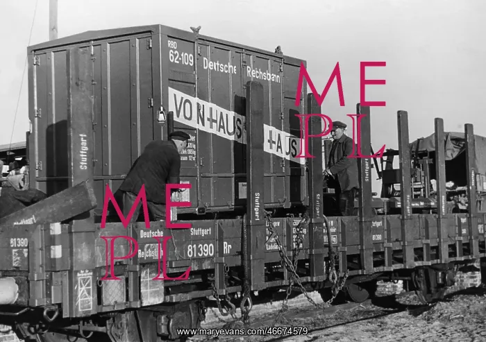 : railway, waggons, flatcar with container, Deutsche : railway, waggons, flatcar with container, Deutsche