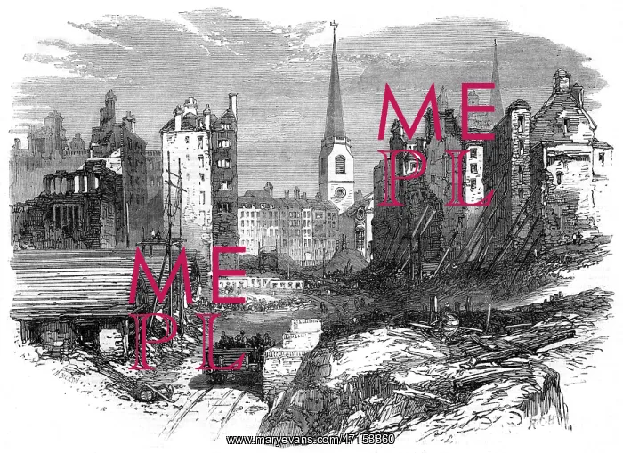 : Railway works at Dowgate Hill 1864 : Railway works at Dowgate Hill 1864