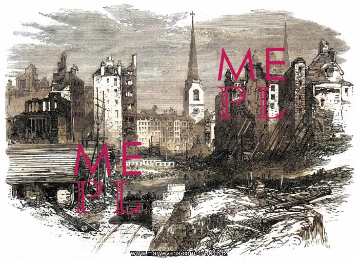 : Railway works at Dowgate Hill 1864 : Railway works at Dowgate Hill 1864