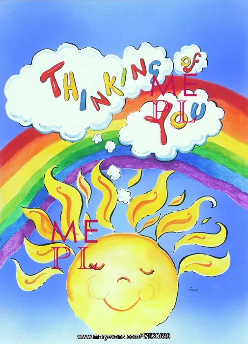 : Rainbow and sunshine Thinking of You : Rainbow and sunshine Thinking of You