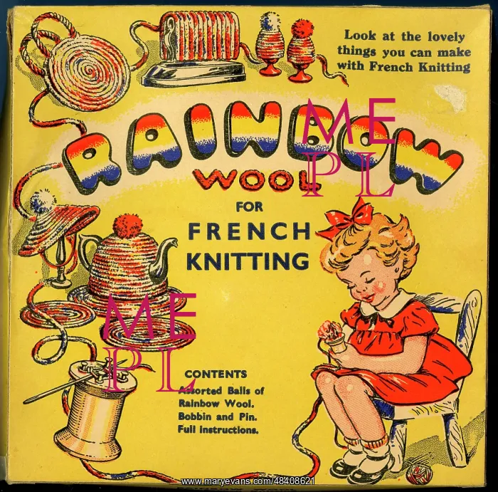  : Rainbow Wool for French Knitting
